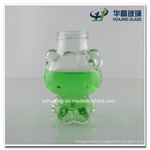 100ml Clear Empty Lovely Kitty Shape Glass Candy Jar